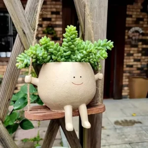Plant Pot With Smiley Face On it