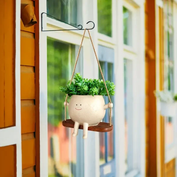 Plant Pot With Smiley Face On it