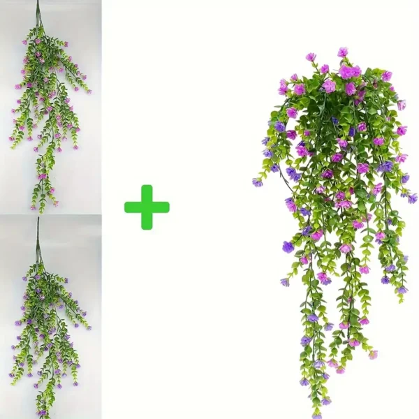 UV Protected Artificial Hanging Shrub Plants